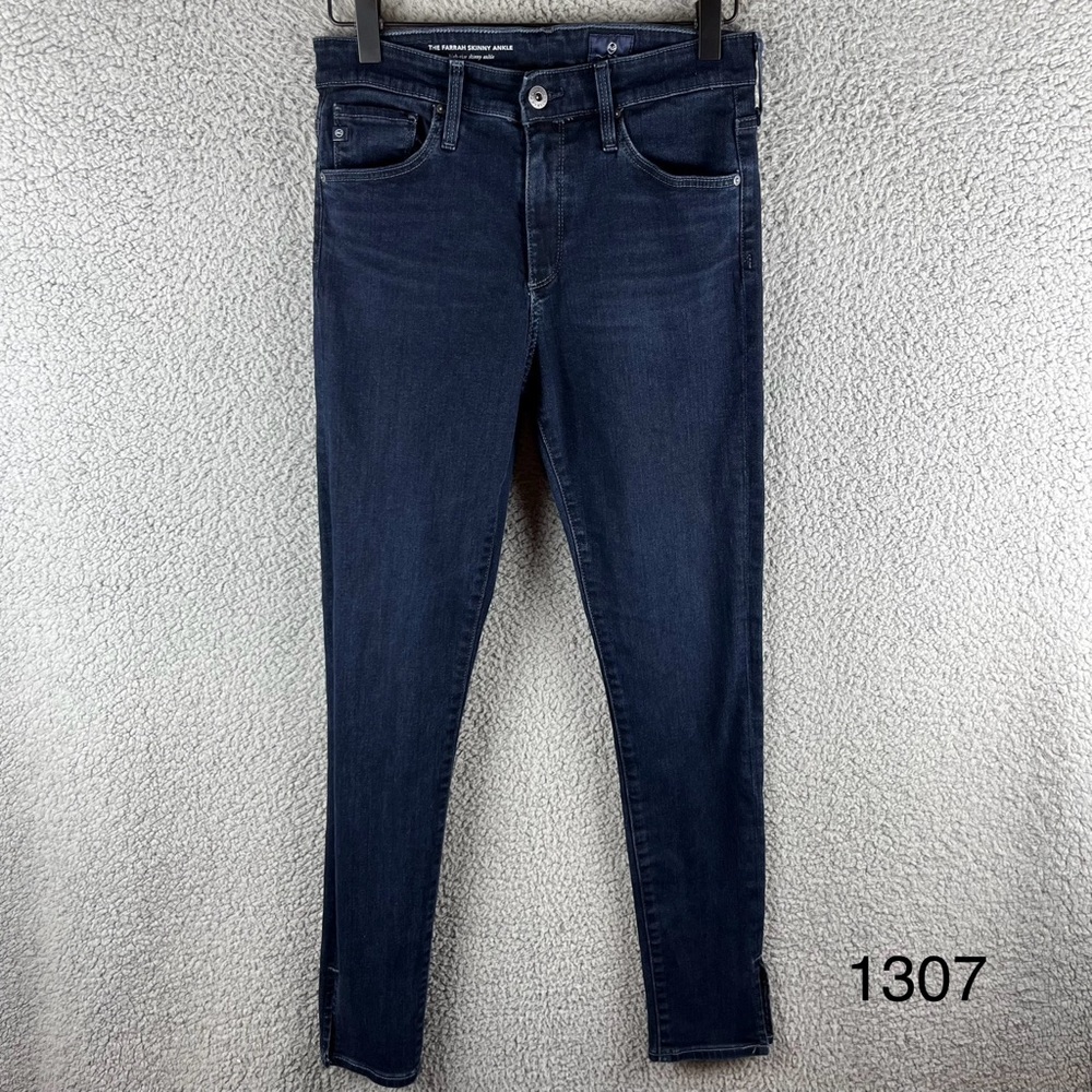 AG Adriano Goldschmied Size 26R‎ Cotton The Farrah Skinny Ankle High Rise Jeans